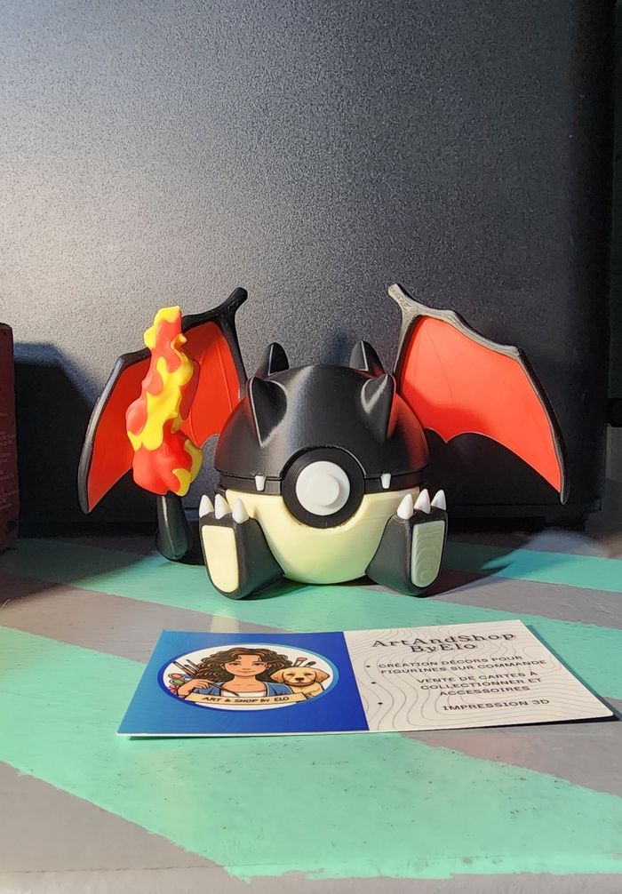 Fan art Pokéball Dracaufeu shiny charizard - photo numéro 5