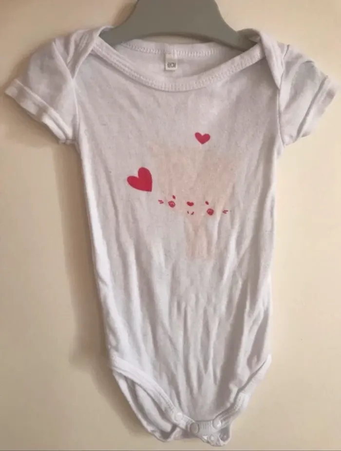 Body manches courtes chat 6 mois