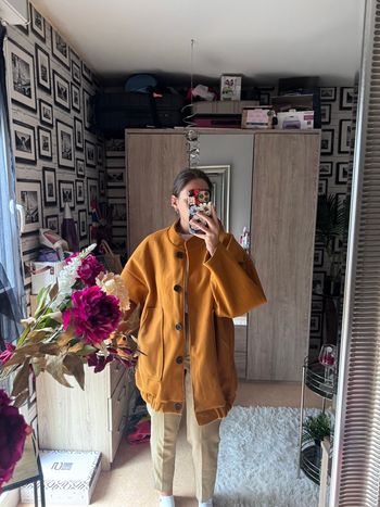 Veste unique oversize orange/rouille