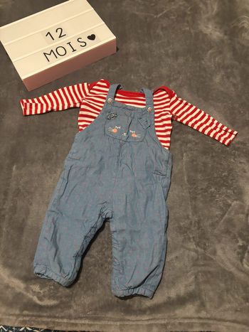 Ensemble salopette bodie, 12 mois, Sergent Marjorie