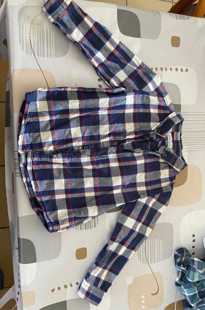Chemise à carreau bleu