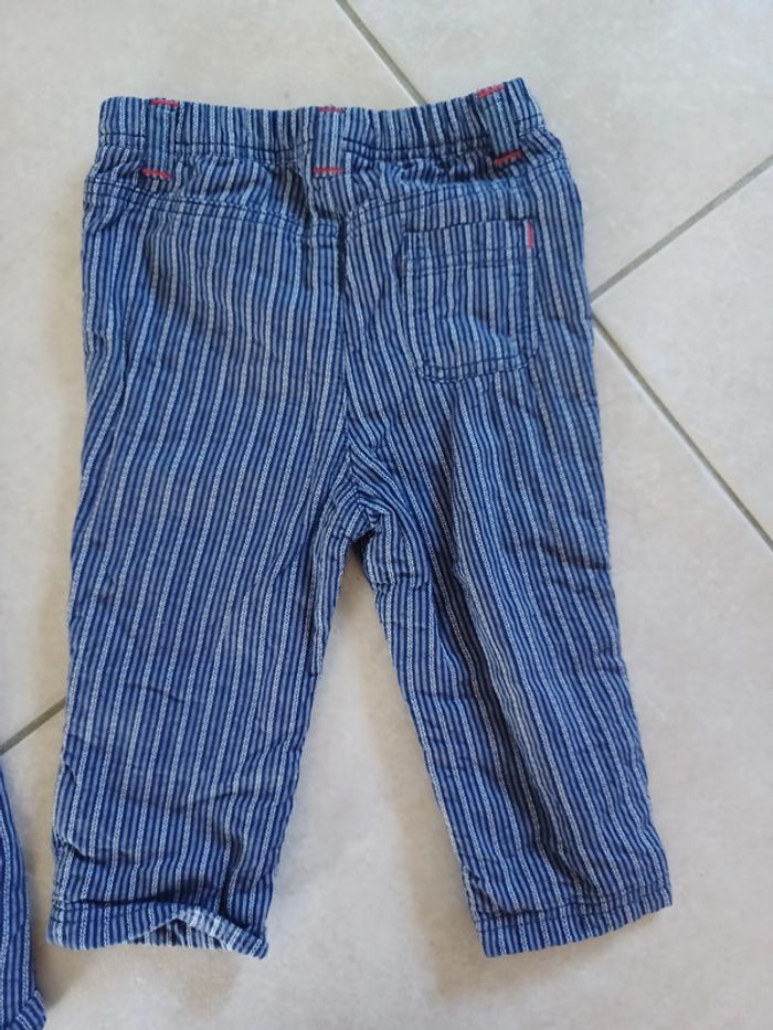 Lot de 2 pantalons identiques Orchestra 9 mois - photo numéro 2