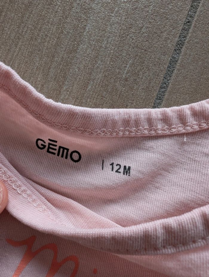 T-shirt gemo 12 mois manches longues - photo numéro 2