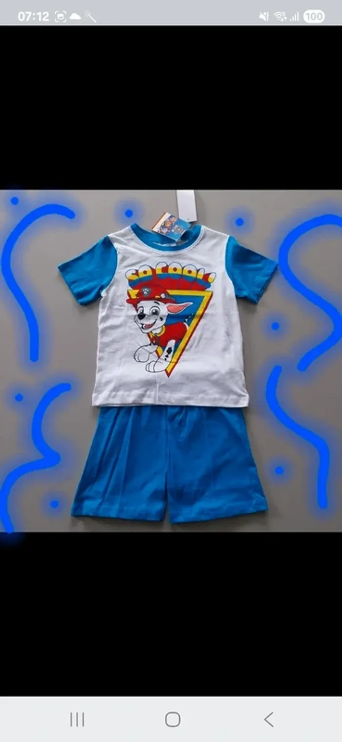 Ensemble pat patrouille  6ans