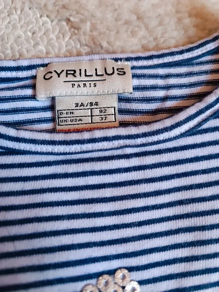 T-shirt marinière Cyrillus 2-3 ans - photo numéro 4