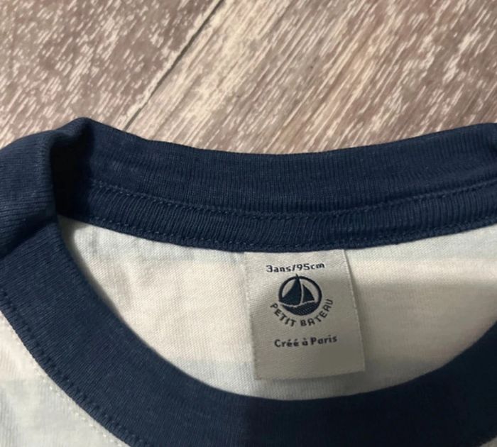 Tee-shirt marinière petit bateau 3 ans - photo numéro 3