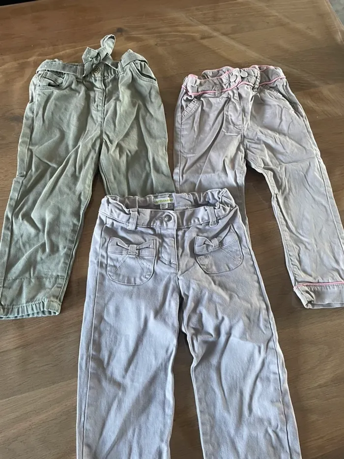 Lot de 3 pantalons 2 ans fille - photo numéro 2