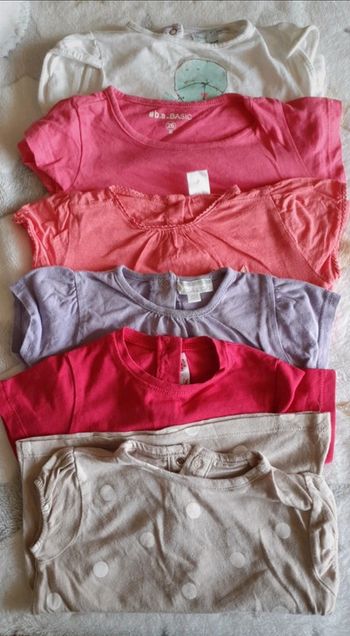 Lot T-shirt été manche courte fille 18 mois