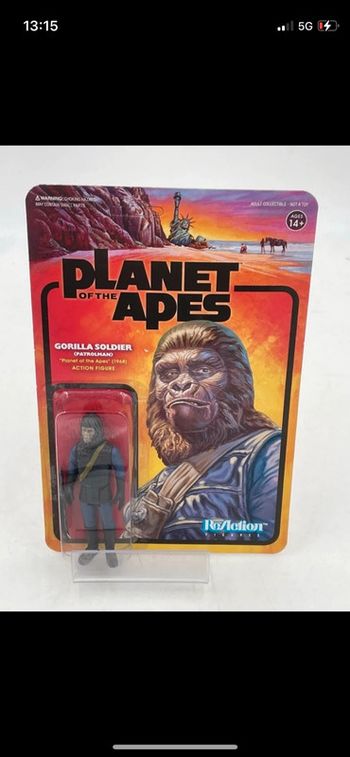 Figurine Planet Of The Apes Gorilla Soldier (Patrolman) ReAction figures Super 7 neuf