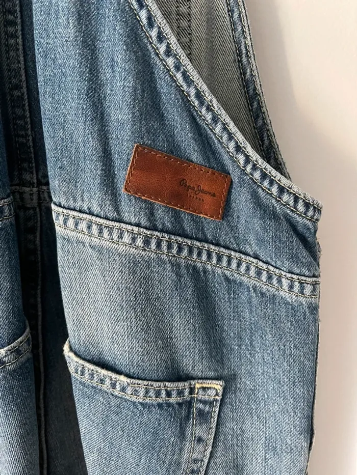 Superbe salopette longue en jean denim 100% coton Pépé Jeans London taille XS - photo numéro 4