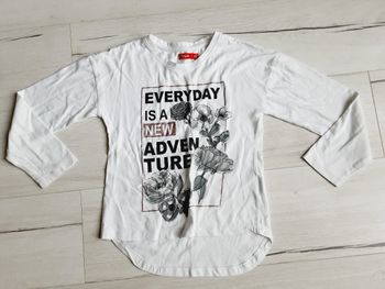 Vêtement fille tee-shirt manches longues fleurs Tissaia 10 ans