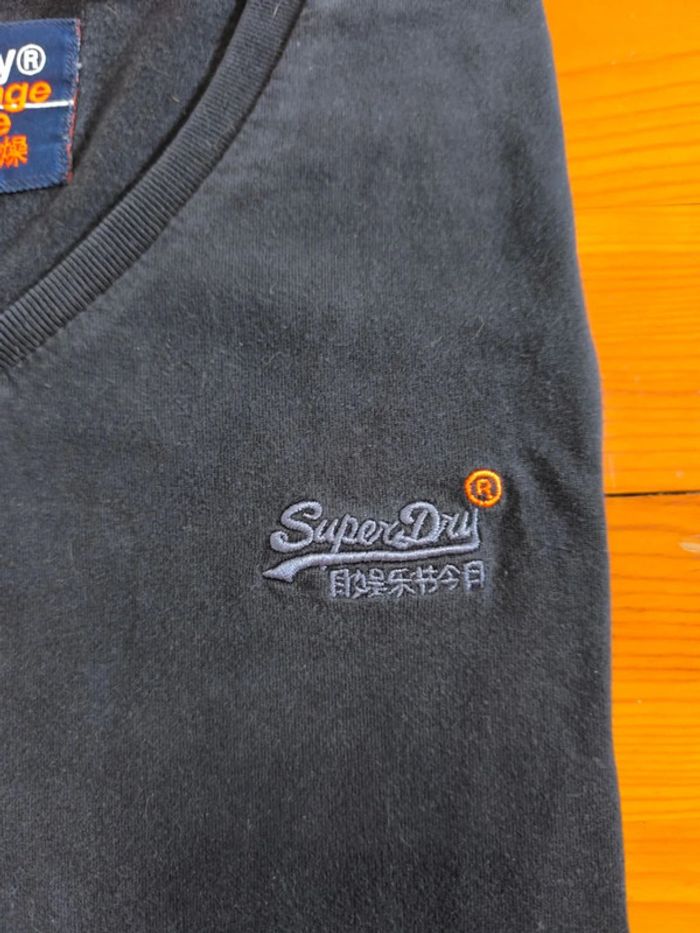 Polo/T-shirt Superdry - Col V - Noir - Taille M - photo numéro 5