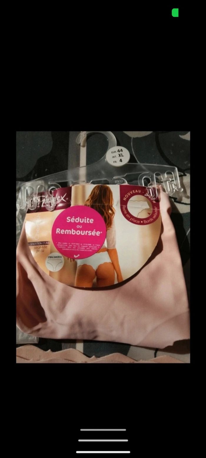 Lot de 4 strings Playtex vintage vieux rose. Taille 42/44 - photo numéro 2