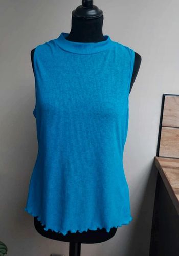 Haut transparent bleu sans manches neuf Pull & Bear