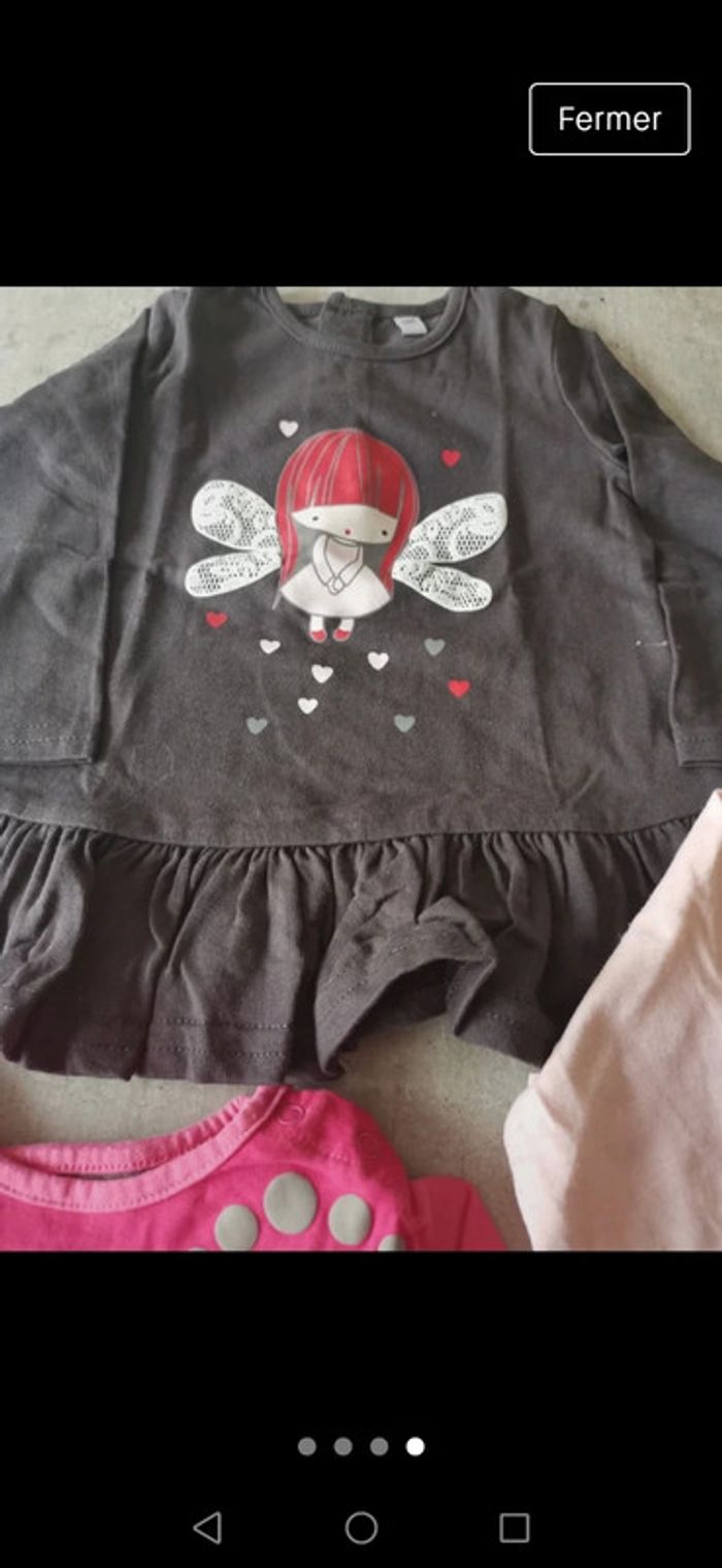 3 tee shirts manches longues 12 mois - photo numéro 4