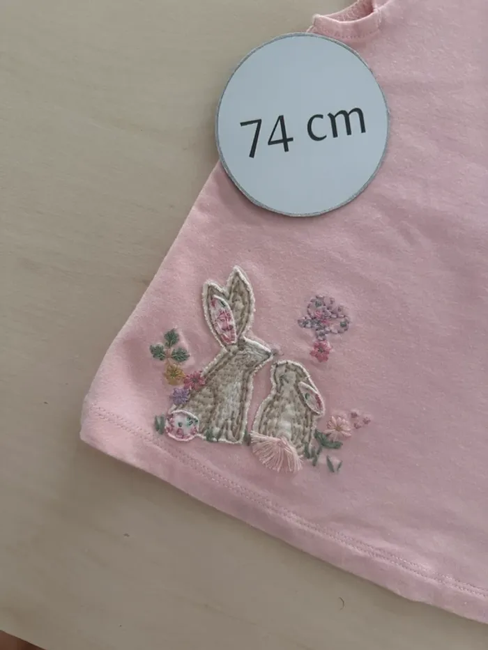 Lot de 3 t-shirt 6-9 mois 74 cm - photo numéro 2