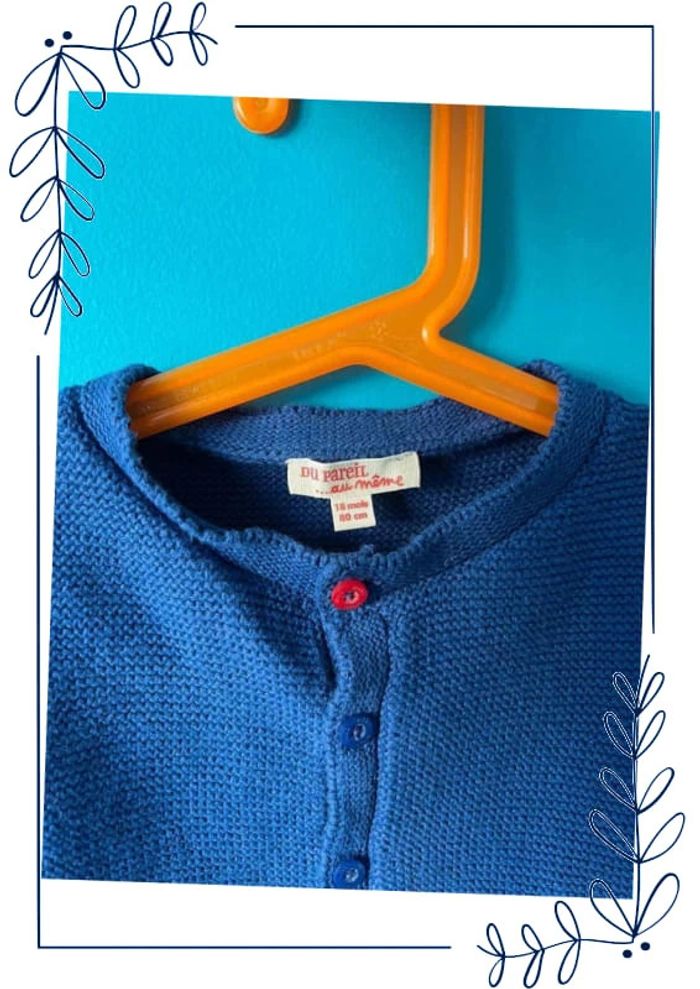 Beau gilet en maille hiver 18 mois DPAM - photo numéro 3