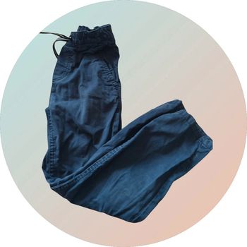 Pantalon en toile bleu taille 8 ans