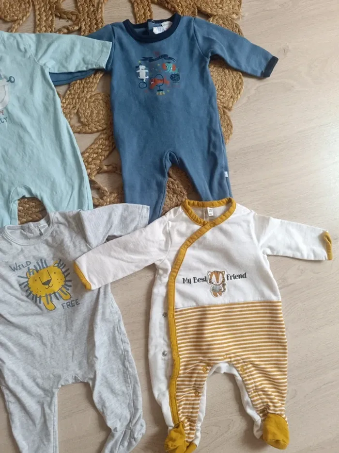 Lot de 5 pyjama coton 3 mois - photo numéro 3