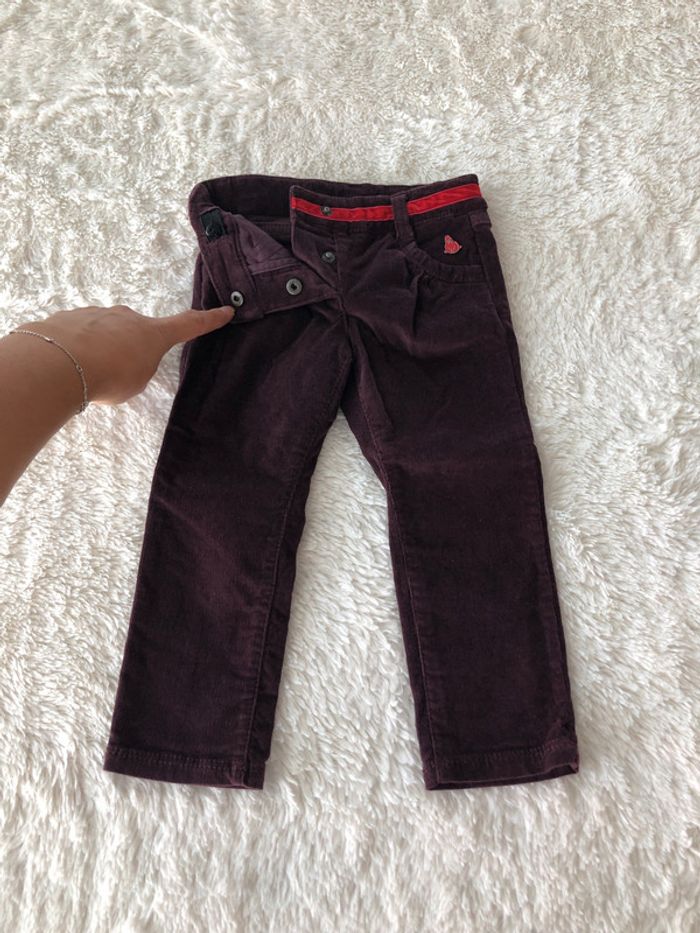 Pantalon velours bordeaux neuf 2a - photo numéro 2
