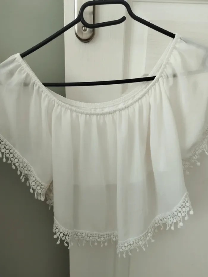 Crop top blanc S - photo numéro 2