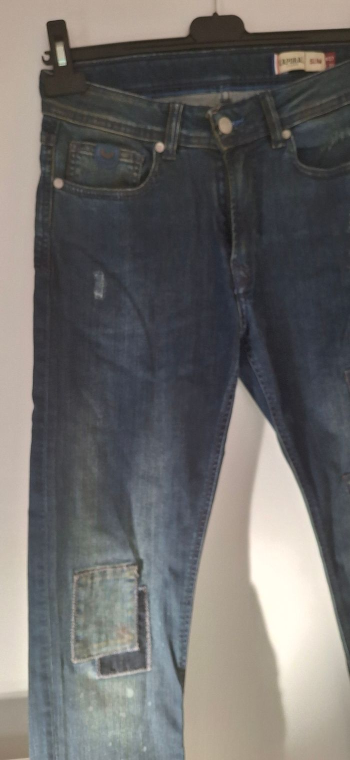 Jean homme Kaporal Slim Taille W27 L32 - Style Déchiré - Bon État - photo numéro 5