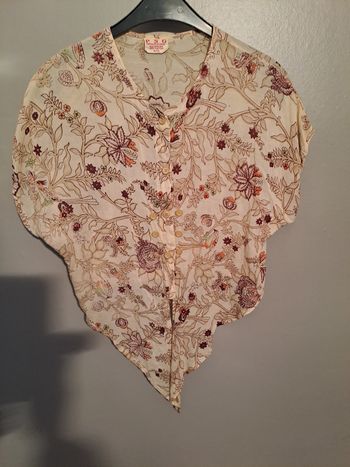 Chemisier femme beige à motifs - Marque PSG - Taille 36 - Très bon état.