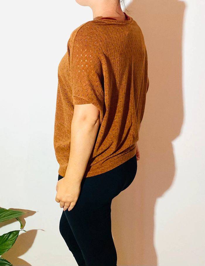 Pull léger à manches courtes taille 34 Camaïeu - photo numéro 3