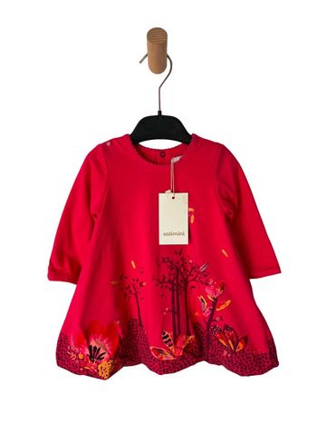 (NEUF) Robe à manches longues rose fuchsia - Catimini 6 mois (68cm)