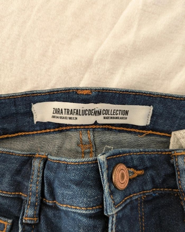 Jean bleu Zara Trafaluc - Coton Organique - Taille 34 (XS) - photo numéro 3