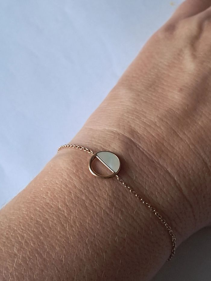 Bracelet en acier doré et nacre Skagen - photo numéro 2