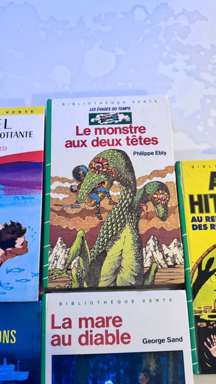 Lot de 5 Livres Anciens Bibliothèque Verte – Alfred Hitchcock, Michel, Six Compagnons - photo numéro 4
