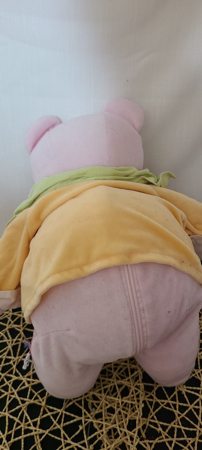 Doudou range pyjama ours blanc jaune vert SUCRE D'ORGE - photo numéro 4