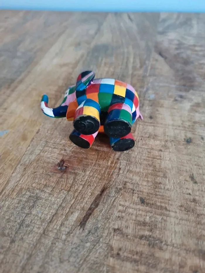 Figurine éléphant elmer plastoy - photo numéro 4