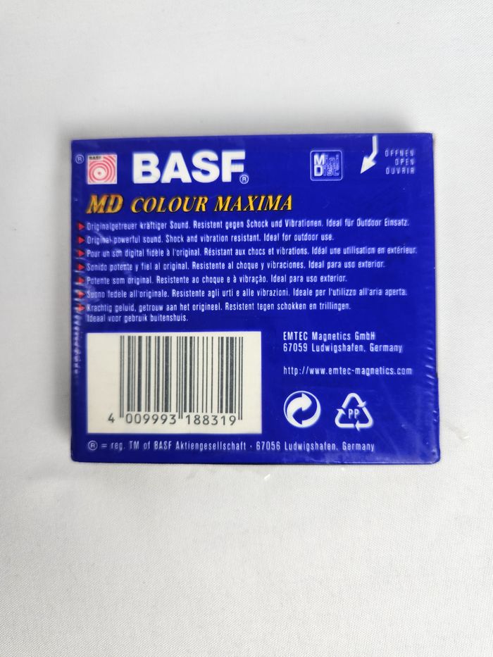 MiniDisc BASF MD Colour Maxima 74 Recordable Neuf scellé - Jaune - photo numéro 3