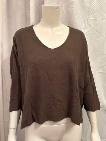 Pull kaki manches 3/4 Liberto S 36