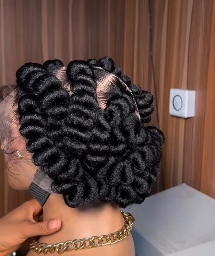 Perruque full lace wig tresses bantu knox fulani braids bohoo braids - photo numéro 3