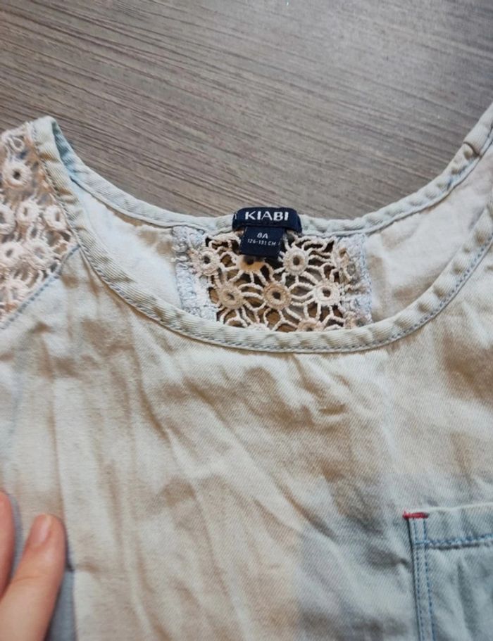 Robe dentelle effet jean - photo numéro 4