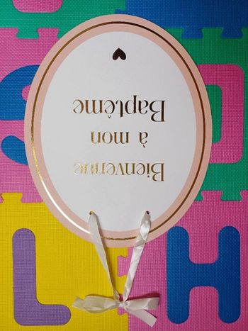 Panneau bienvenue à mon baptême