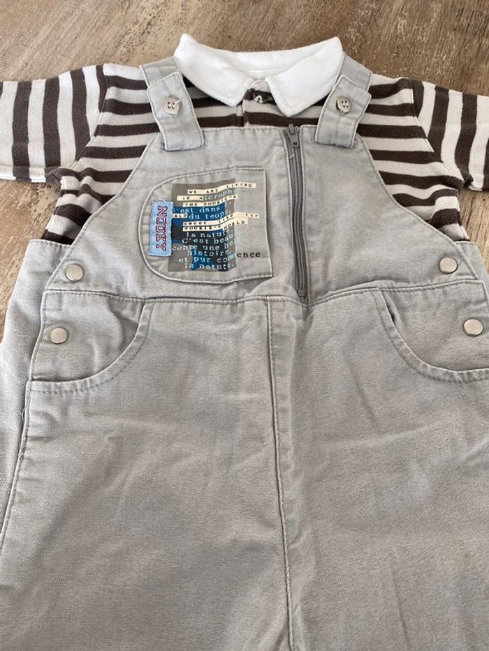 Ensemble 2 pièces bébé garçon Noukie’s salopette et polo - photo numéro 4