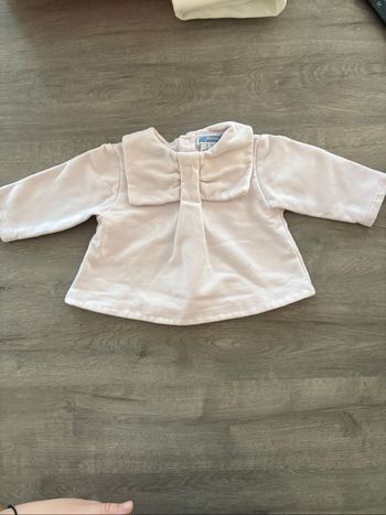 Haut jacadi rose pale