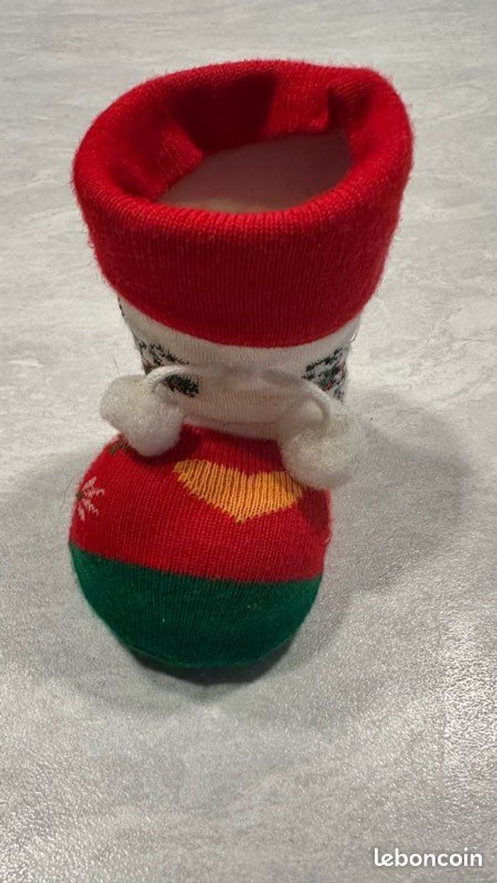 🎄magnifique botte du père noël Hauteur 11 cm - photo numéro 2