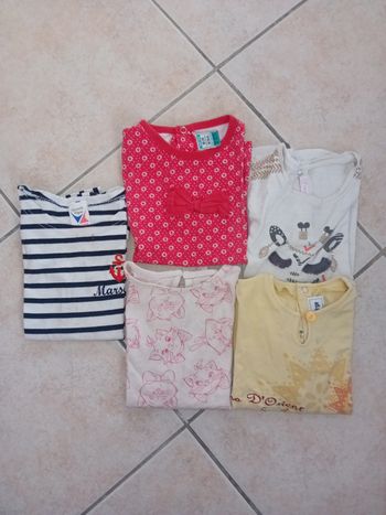 5 Tee-shirts 18 mois