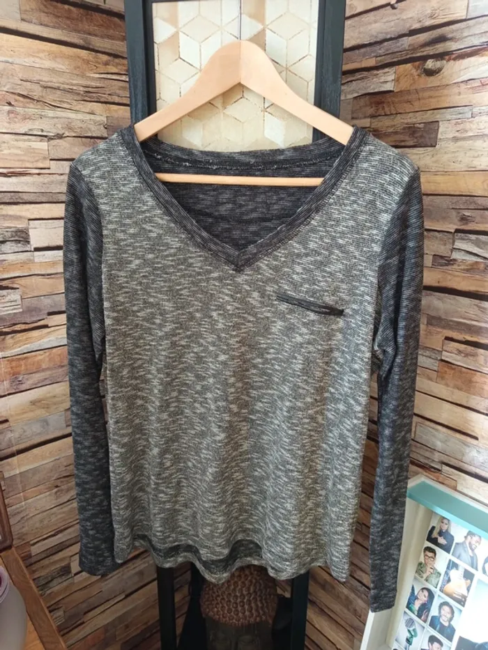 Tshirt manche longues gris