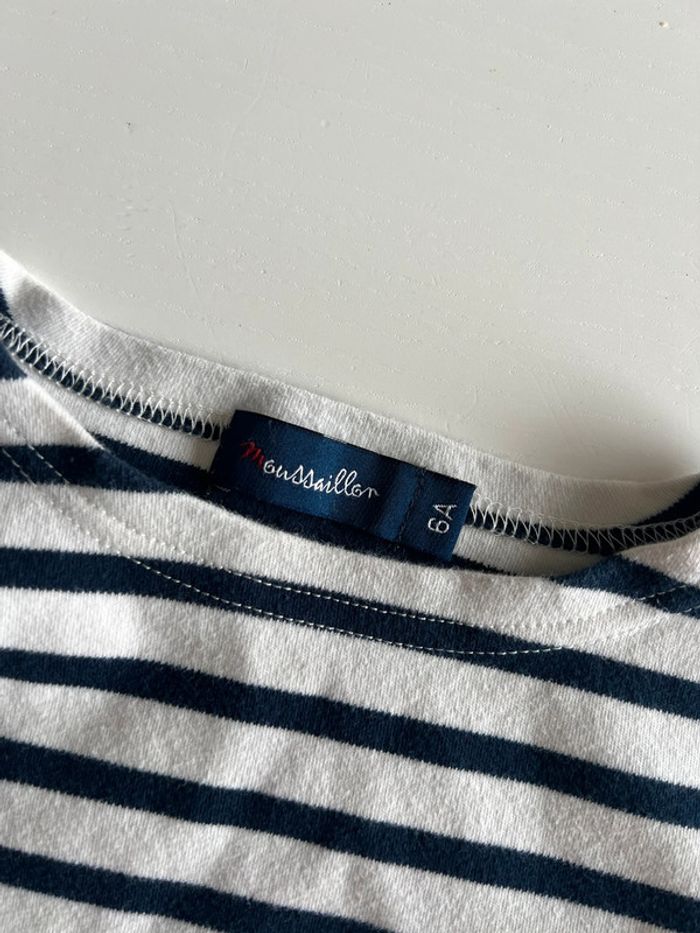 Tee-shirt marinière moussaillon 6 ans - photo numéro 2