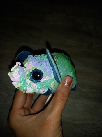 petite peluche teeny Ty éléphant stuart en séquin et paillette