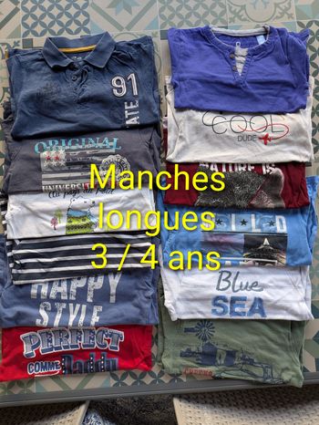 Lot de 12 t-shirts 3/4 ans