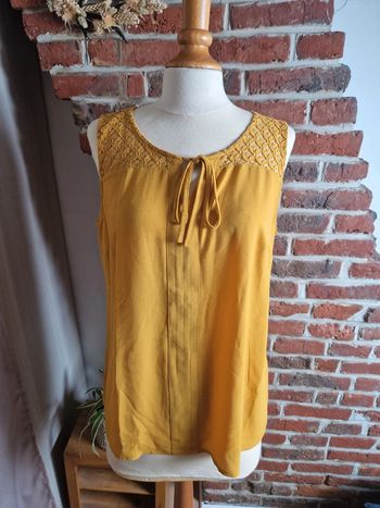 Blouse sans manche moutarde Camaieu 40