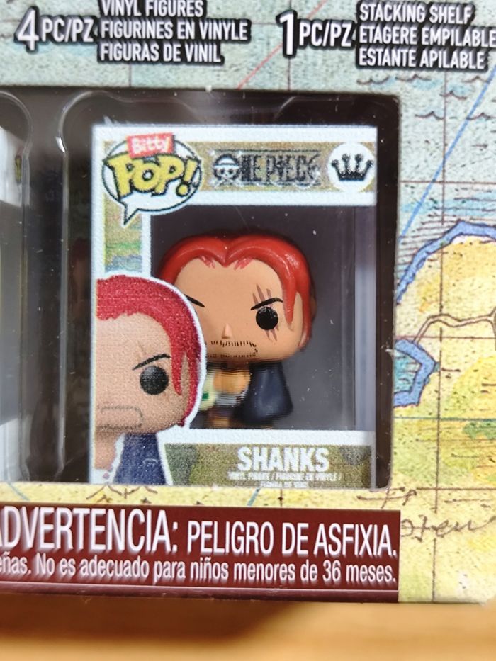 Boîte 4 Bitty Pop! - One Piece (Luffy, Zoro, Morgan, Shanks) - photo numéro 5