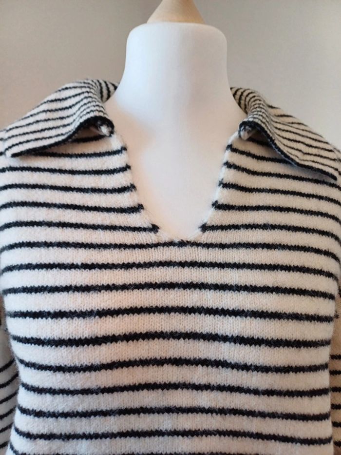 Pull rayé tout doux Moewy taille L 40 - photo numéro 2